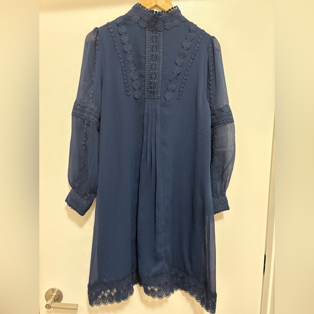 Trish Scully Navy Long Sleeve Dress
